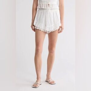 Abercrombie & Fitch White Lace Trim Shorts